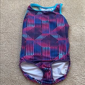 plum practice wear racer back leotard